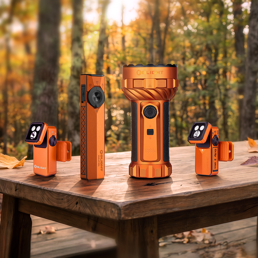 Olight Orange Outdoor Bundle 25000lm Compact Flashlight Gear - Olight