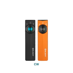 Olight Black ArkPro Lite Flashlight Top View with Blue Rotating Switch and UV Light for Everyday Carry