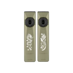 Olight Olive Green Arkfeld Ultra Flat Flashlight Set featuring Dragon and Phoenix Engravings for EDC and Outdoor Use