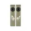 Olight Olive Green Arkfeld Ultra Flat Flashlight Duo featuring Custom Wolf and Bear Engravings for EDC and Outdoor Gear