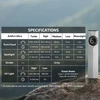 Olight Silver ArkPro Ultra Flashlight Specification Chart Displaying Lumens and Runtime for Outdoor Performance Comparison