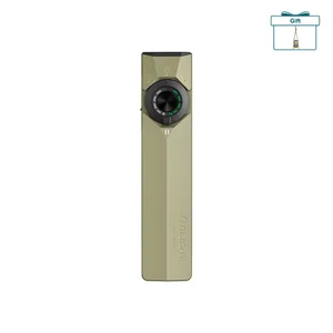 Olight Olive Drab Green ArkPro Ultra Flat Flashlight Front View with Dial Selector for Outdoor Everyday Carry