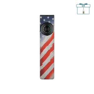Olight US Flag ArkPro Flat Flashlight Front View with Laser UV and LED Light Modes for Everyday Carry