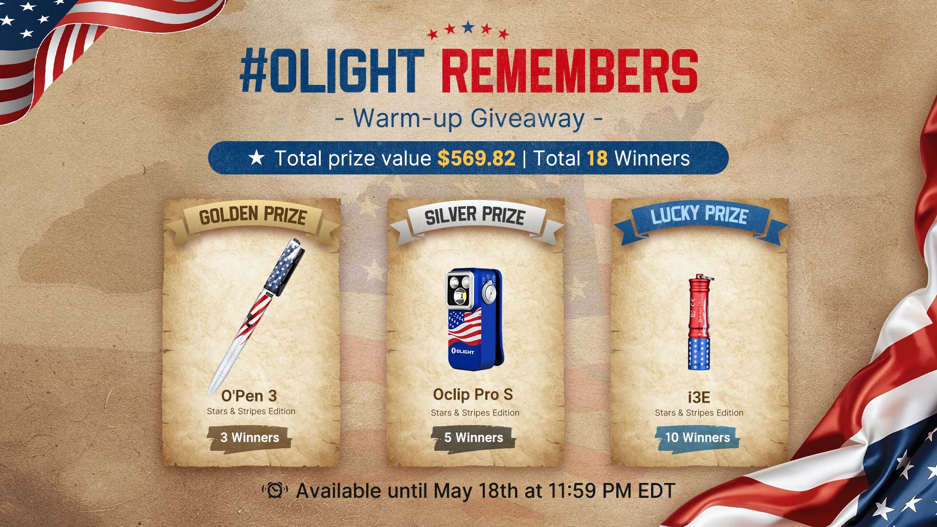 OLIGHT 2026 Memorial Day Giveaway: Honor Veterans & Win EDC