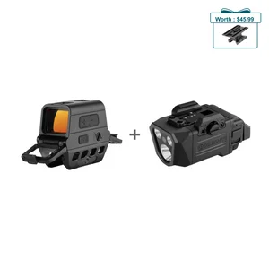 Olight Black Osight R Red Dot Sight and Weapon Light Bundle with Mount for Tactical Shooting and Outdoor Defense