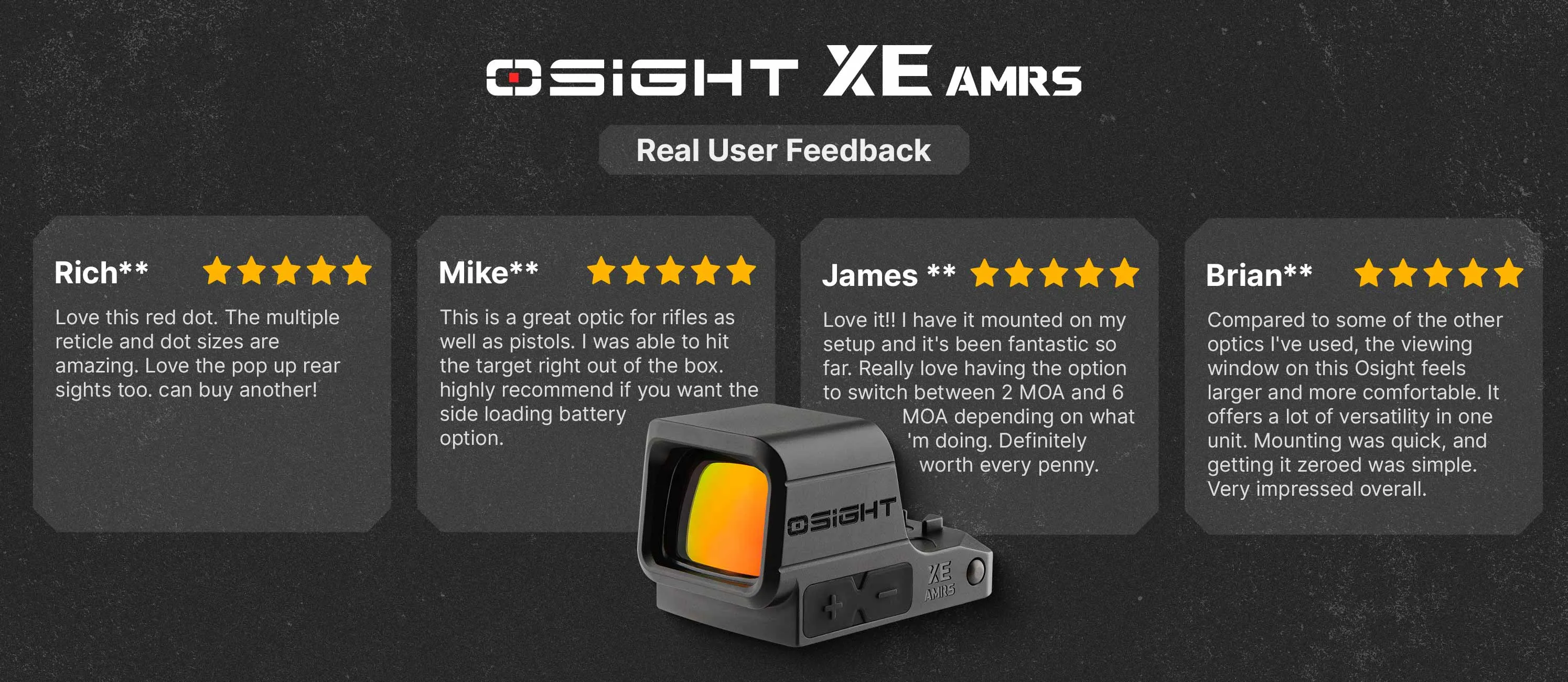Osight XE AMRS Enclosed Red Dot Sight Compact Platform Optic CBRS
