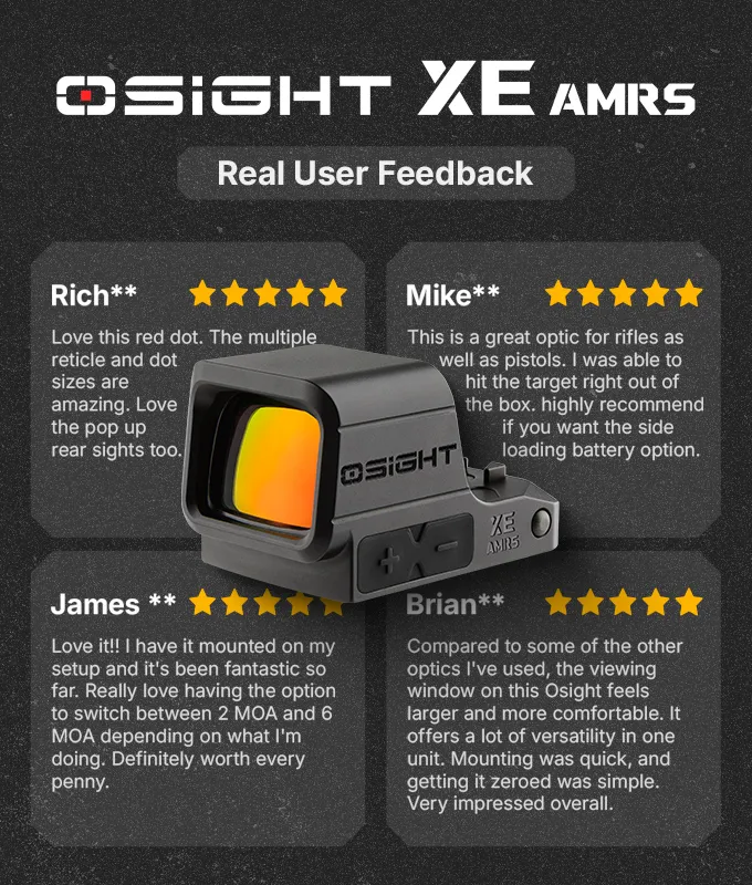 Osight XE AMRS Enclosed Red Dot Sight Pistol Optic CBRS Sights
