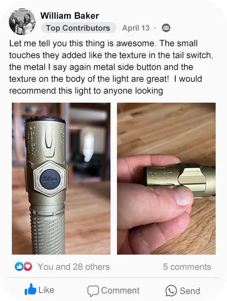 Warrior Ultra Tactical Flashlight 2500 Lumens O-Aluminum Light