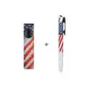 Olight US Flag ArkPro Flat Flashlight and Matching Ballpoint Pen EDC Combo Set for Daily Carry and Outdoor Use