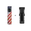 Olight ArkPro USA Flag Flashlight and Black Holster Set Front View for Everyday Carry and Tactical Use