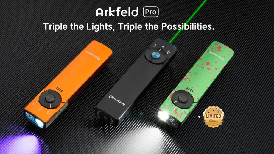 The Best 3-in-1 flashlight review:Arkfeld pro with UV ,Green Laser