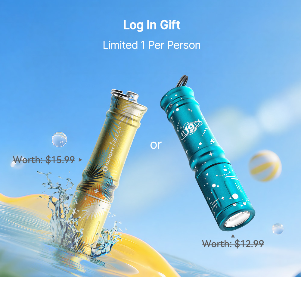 Olight i3E EOS Keychain Flashlight Free Mini AAA 90 Lumens Gift