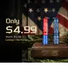 Olight I3E EOS Red White Blue and Blue with Floral Pattern flashlights for Memorial Day promotion.